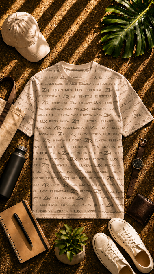 LUXZRA Sandy™ Unisex AOP Oversized T-Shirt