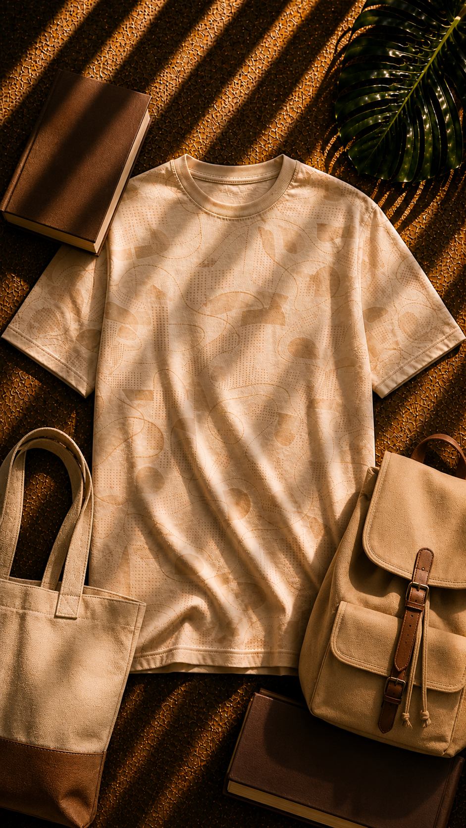 Luxzra Sand Drift™ AOP Unisex Oversized Tee