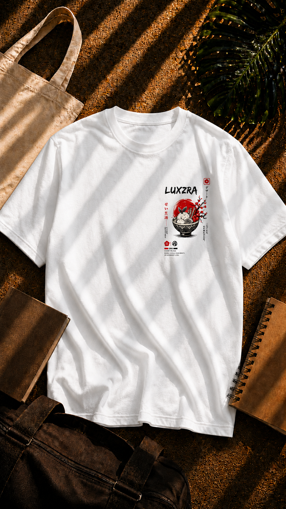 LUXZRA Crimson Zen™ Unisex Oversized Classic T-Shirt