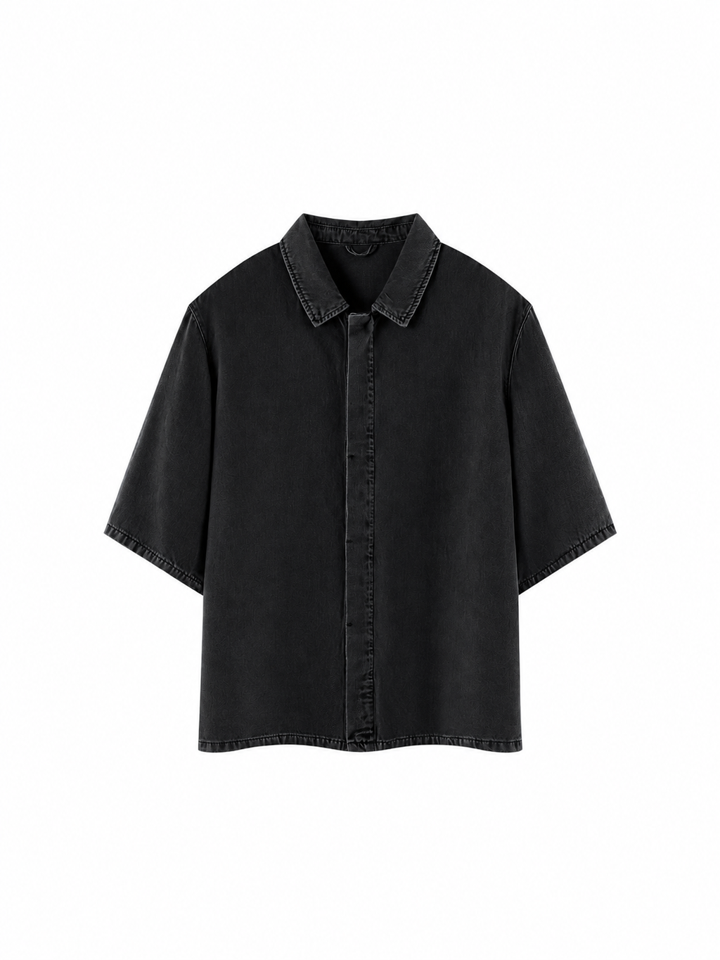 Unisex Vintage Wash Drop Shoulder Lyocell Shirt