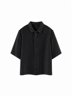 Unisex Vintage Wash Drop Shoulder Lyocell Shirt