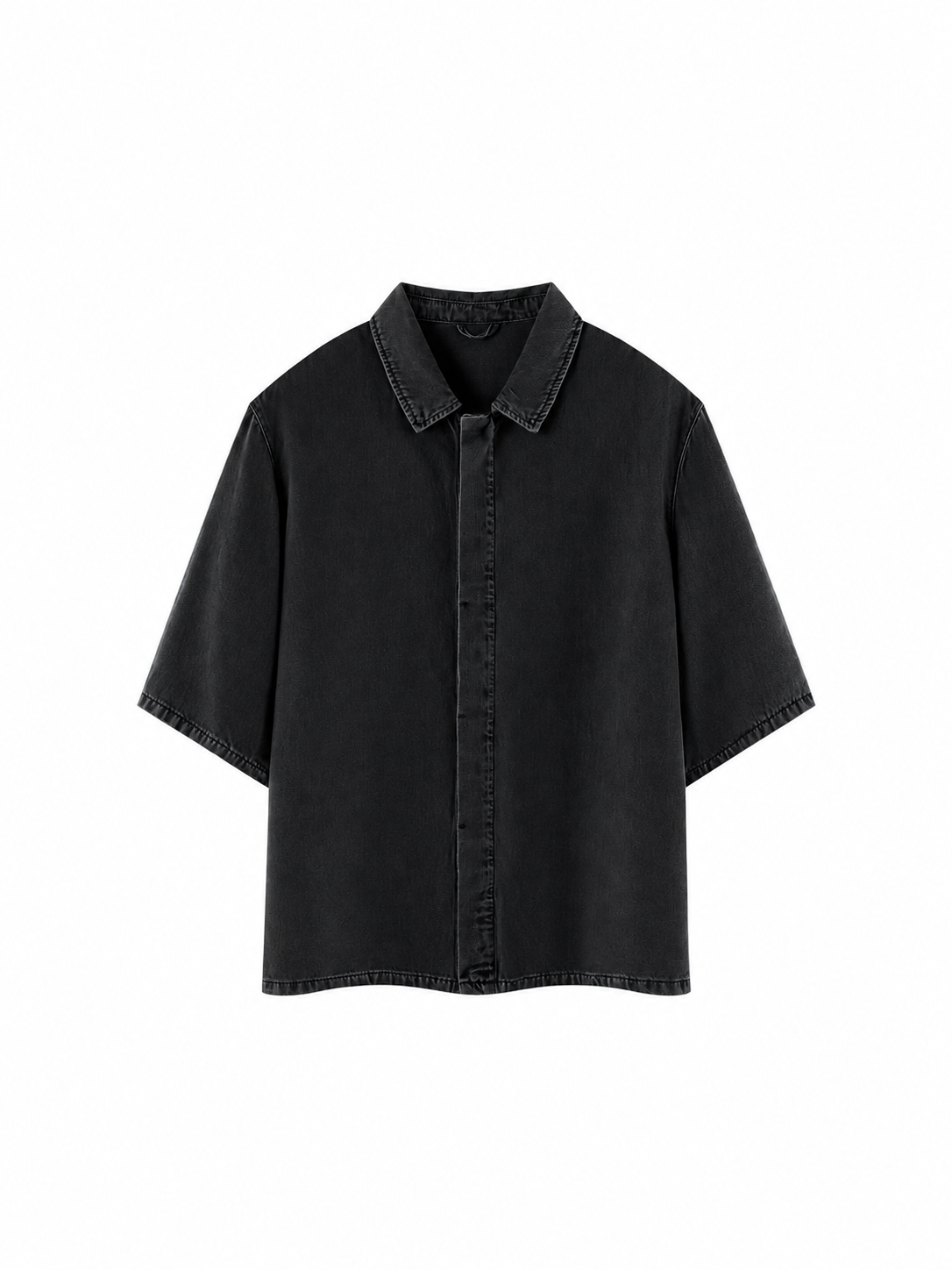 Unisex Vintage Wash Drop Shoulder Lyocell Shirt