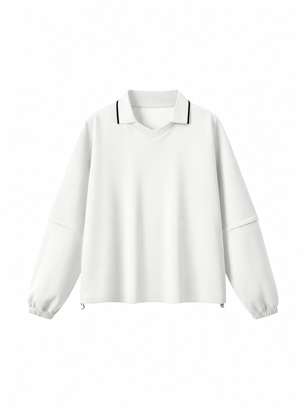 Unisex Boxy Collared Detachable Sweatshirt