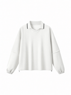 Unisex Boxy Collared Detachable Sweatshirt