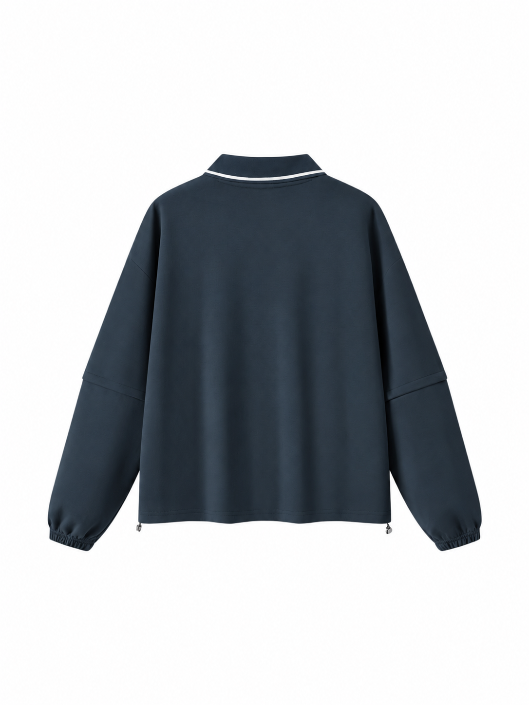 Unisex Boxy Collared Detachable Sweatshirt