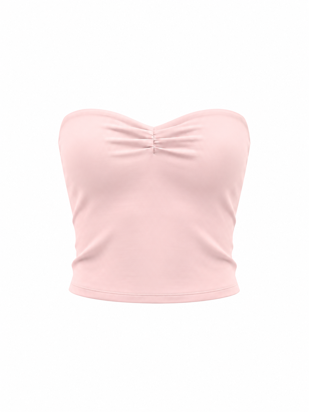 Women's Ruched Cropped Tube Top