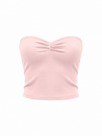 Women's Ruched Cropped Tube Top