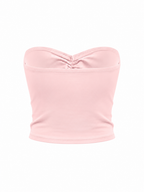 Women's Ruched Cropped Tube Top