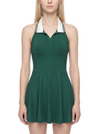 Women's Collared Halter A-Line Tennis Dress