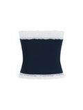 Women's Cropped Paneled Tube Top