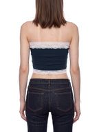 Women's Cropped Paneled Tube Top