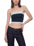 Women's Cropped Paneled Tube Top